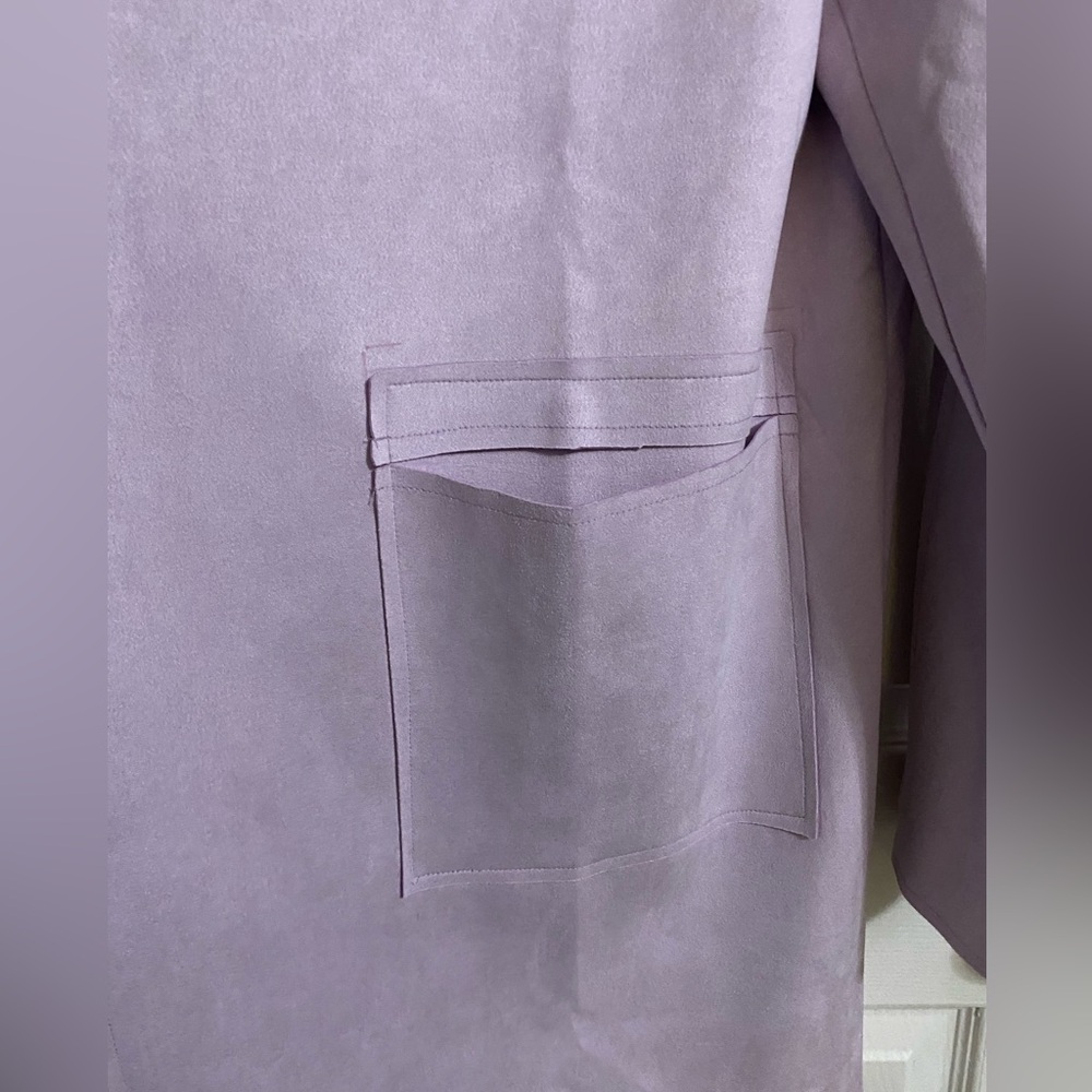 Lavender Microsuede Jacket Cardigan - image 3